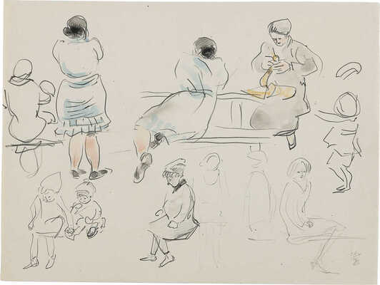 Митрохин Дмитрий Исидорович. Лист с набросками